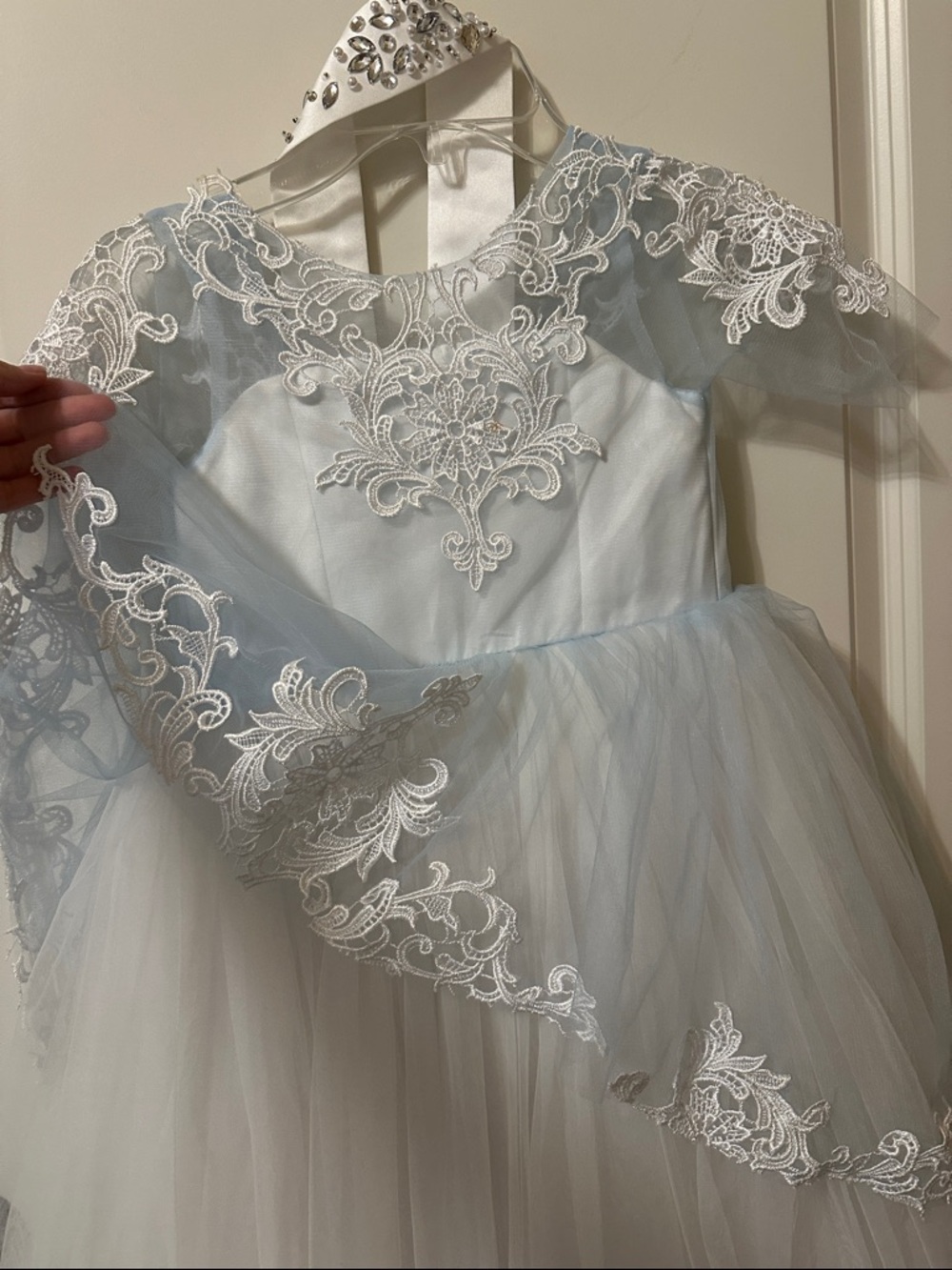 Kids Elegant White Lace Dress